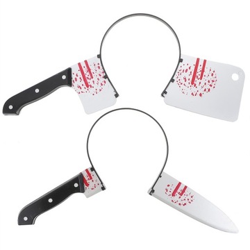 OPASKA DO WŁOSÓW NA HALLOWEEN AXE OPASKA NA HALLOWEEN CREEPY 2 SZT.