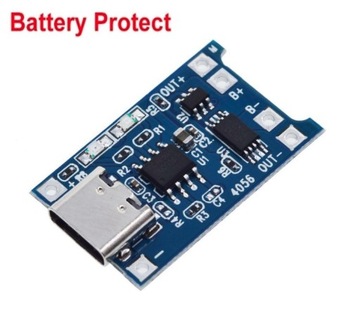 Ładowarka TP4056 USB typ C USBC kontrola ładowania
