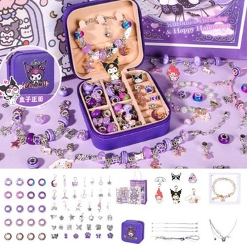 KUROMI HELLO KITTY БУСЫ НАБОР ДЛЯ ИЗГОТОВЛЕНИЯ УКРАШЕНИЙ ПОДВЕСКИ БРАСЛЕТЫ