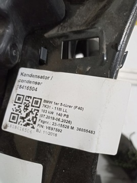 КОМПЛЕКТ ПЕРЕДНЕГО РЕМНЯ РАДИАТОРА BMW 1 F40 118i B38 КАК НОВЫЙ