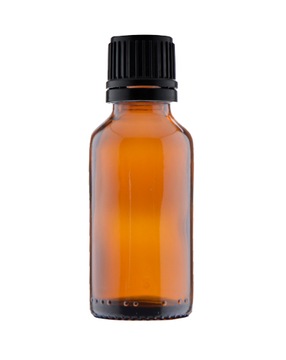 BUTELKA SZKLANA 30ML NAKRĘTKA Z PIERŚCIENIEM