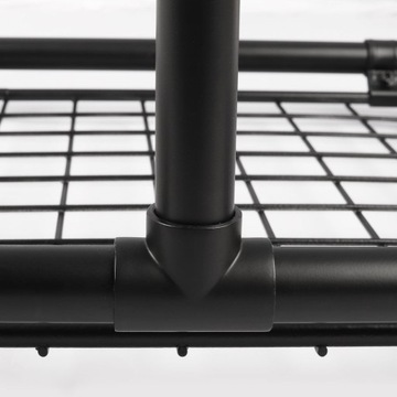 Łącznik trzykierunkowy fi25mm czarny mat