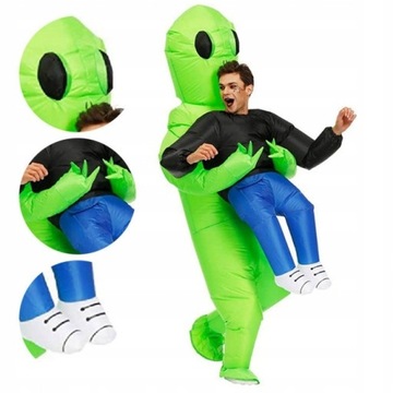 STRÓJ HALLOWEEN -DMUCHANY Kosmity ALIEN KOSTI