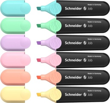 Текстовий маркер Schneider Job пастельний чохол 6 кольорів