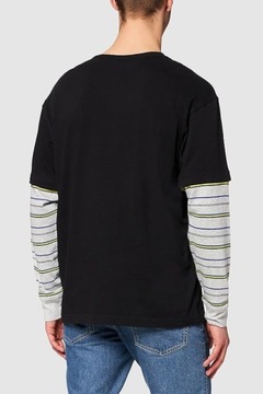 Koszulka męska longsleeve z długim rękawem TOMMY JEANS czarna r. S