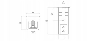 Входной ролик с колпачком 70x70 Тележка для садовых ворот