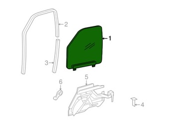 CHEVROLET EXPRESS 96-24R SKLO (OKNO) BOČNÍ DVEŘE PŘEDNÍCH LEVÝCH ORIGINÁLNÍ OEM