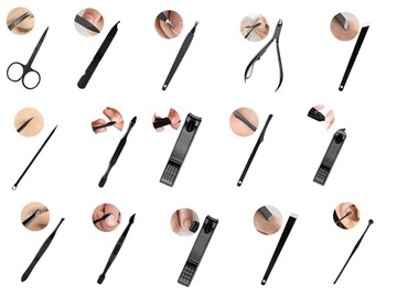 МАНИКЮРНЫЙ НАБОР НОЖНИЦЫ ДЛЯ НОГТЕЙ 16 ЭЛЕМЕНТОВ В ФОРМАТЕ