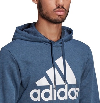 BLUZA MĘSKA ADIDAS ESSENTIALS HOODIE DRESOWA NIEBIESKA r M