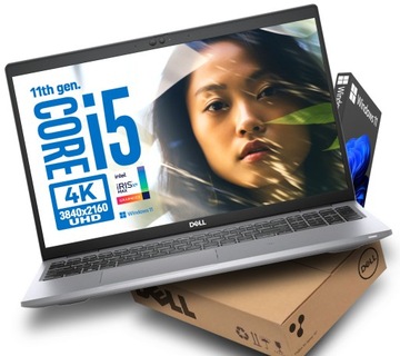 NAJLEPSZY EKRAN 4K Laptop DELL 15 i5 4x4,40GHz! Latitude 5520 IrisXe WiFi6