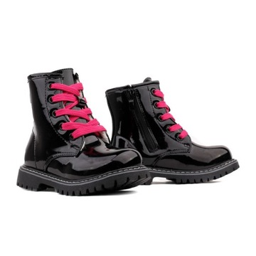 Traperki botki czarne1 dziecięce zimowe r.24