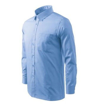 Elegancka Koszula Męska Komfort Style LS MALFINI Błękitna M
