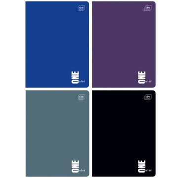 4 X ZESZYT A5, 80 KARTEK, KRATKA, ONE COLOR