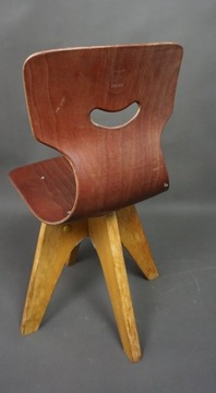 Krzesełko dziecięce Flototto \ Pagholz Schulmöbel lata 60-70 te.