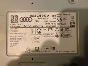 РАДИО НАВИГАЦИЯ NAVI ДИСПЛЕЙ СЧИТЫВАТЕЛЬ ЕВРОПА AUDI A4 B9 8W ЛИФТ