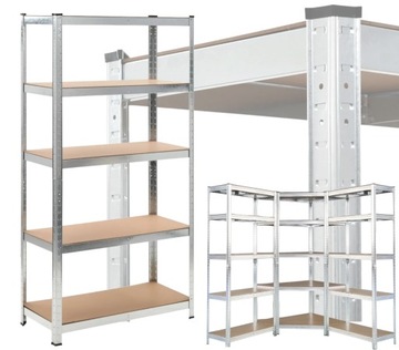 REGAŁ MAGAZYNOWY 2w1 METALOWY 180x90x40cm Mocny Do garażu Piwnicy