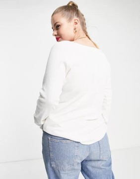 VILA BIAŁY LONG SLEEVE DAMSKI PLUS SIZE XL 1XBH