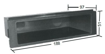 Półka pod radioodtwarzacz (188x51x97mm) NA 1-DIN I