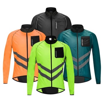 WOSAWE Cycling Rain Jacket High Visibility MultiFunction Jersey Road MTB