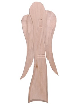 Anioł drewniany rzeźbiony aniołek do pomalowania surowe drewno 60 cm