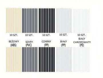 НАБОР СВЯЗУЮЩИХ 5 ВИДОВ ПЛАСТИКОВЫХ СВЯЗУЮЩИХ ДЛЯ СВАРКИ ПЛАСТМАСС 100 ШТ.