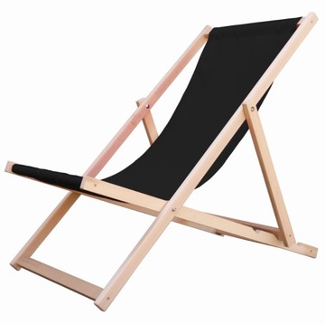 Drewniany Leżak Plażowy Rozkładany Standard
