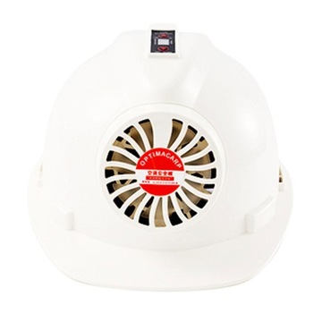 Каска с защитным шлемом для вентилятора, зарядка, 4 уровня скорости, белый