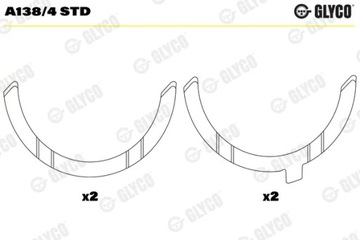 GLYCO A138/4 STD PODLOŽKA DISTANČNÍ HŘÍDEL OJNICE