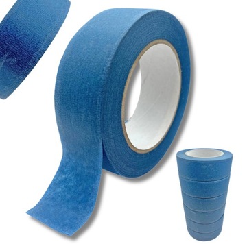 6x TAŚMA PAPIEROWA MALARSKA MASKUJĄCA NIEBIESKA 48MM x 50M