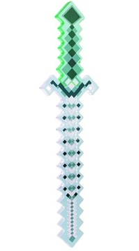 MIECZ DIAMENTOWY 58CM MINECRAFT LED DZWIĘK ZABAWKA ŚWIECĄCY GRAJĄCY ZIELONY