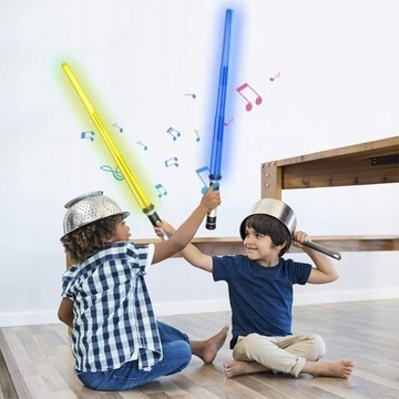 2 светящихся световых меча со звуком и красочными световыми мечами для детей.