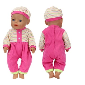 Zima garnitur ubranka dla lalki Fit 17 cal dla 43cm laleczka bobas