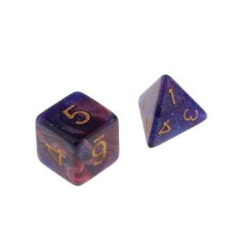 Набор из 14 многогранных кубиков для ролевой игры DND.