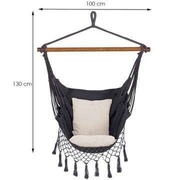 ПОДВЕСНОЙ САДОВЫЙ СТУЛ БРАЗИЛЬСКАЯ КАЧАЛКА Качели ГАМАК КОКООН + 2 ПОДУШКИ