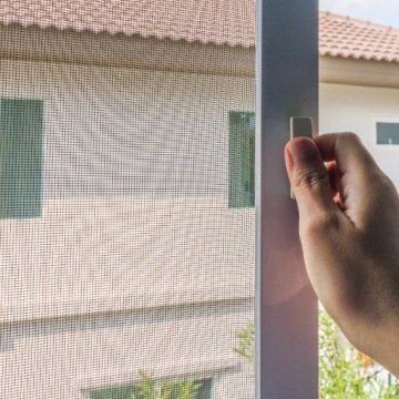 Жесткая сетка для москитных сеток, СЕРАЯ, пометровая, 1,6 м, прочная, СТЕКЛОСТЕКЛО+ПВХ