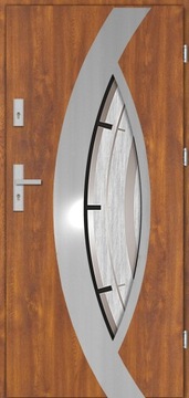 ПОЛЬСКИЕ СОВРЕМЕННЫЕ НАРУЖНЫЕ ДВЕРИ PRAGA INOX 72MM 90CM UD 1.3