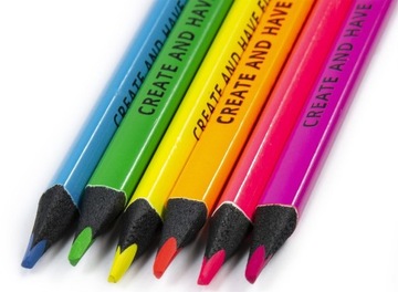 ТРЕУГОЛЬНЫЕ ШКОЛЬНЫЕ СЕНСИЛИ, НЕОН, 6 ЦВЕТОВ