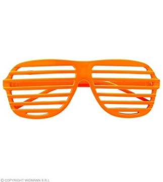 ОРАНЖЕВЫЕ НЕОНОВЫЕ ЖАЛЮЗИ ДЛЯ ДИСКО, ОЧКИ