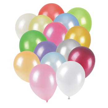 BALONY METALIZOWANE 15 SZT MIX KOLORÓW 25 CM