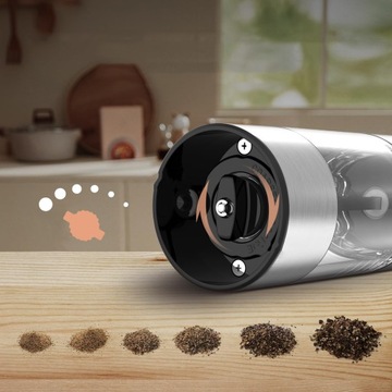 ЭЛЕКТРИЧЕСКАЯ ИЗМЕЛЬЧКА ДЛЯ ИЗМЕЛЬЧЕНИЯ ПЕРЦА, СОЛЬ, СПЕЦИИ, НАБОР 2 шт., ПОДАРОК