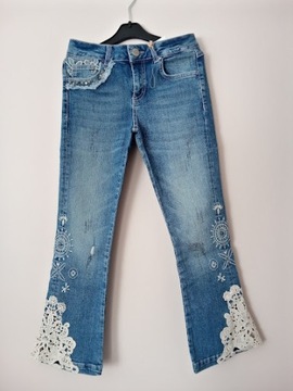 Desigual damskie spodnie jeans flare XS/24