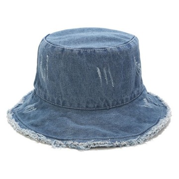 Denim Wiadro Kapelusz Rybak Kapelusz Plaża Słońce Czapka