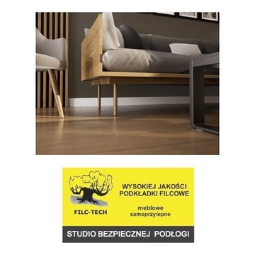 PODKŁADKI FILCOWE POD MEBLE FI 45mm CZARNE ZESTAW PODKŁADEK FILCOWYCH FILC