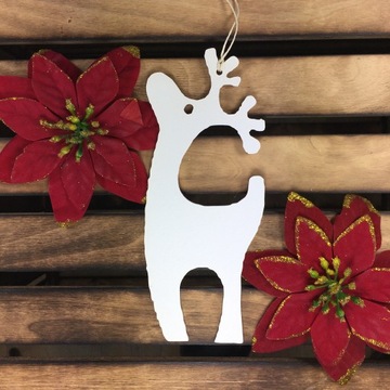 ДЕРЕВЯННЫЙ КУЛОН «ШАР ОЛЕНЕЙ» НА ЕЛКУ, 30 СМ