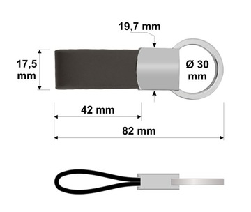 Brelok metal ekoskóra AUTO dedykacja GRAWER [SI]