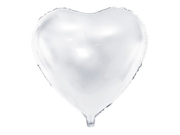 Balon foliowy Serce 61cm biały Chrzest
