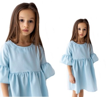Sukienka wizytowa boho błękit Lily Grey 128