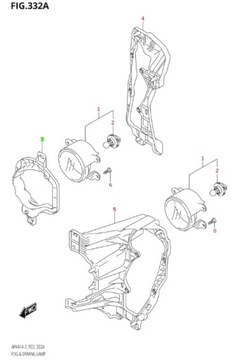 SUZUKI VITARA 18- DRŽÁKY HALOGEN PRAVÉ