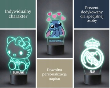 Ночник Фильм Стражи Галактики Звездный Лорд Ваша надпись Подарок 3D LED