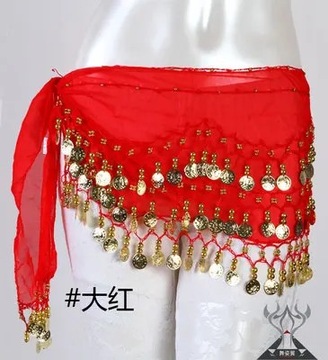 Child Waist Chain Dance Hip Scarf Kids Belly Dance Indian Dance Belt 12